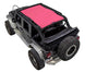 Sun shade for Jeep Wrangler JKU 4-Door by SpiderWebShade, pink solid color top