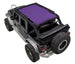 SPIDERWEBSHADE sun shade top for Jeep Wrangler JKU 4-door, purple solid color