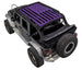 Sun Shade top for Jeep Wrangler JKU by SpiderWebShade, purple printed flag design