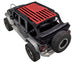 SpiderWebShade sunshade for Jeep Wrangler JKU 4-Door, red American flag print