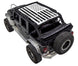 Sun shade for Jeep Wrangler JKU 4-Door with white American flag print