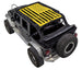Sun shade for Jeep Wrangler JKU 4-Door by Spiderwebshade, yellow American-flag print top
