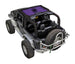 SPIDERWEBSHADE sun shade for Jeep Wrangler JK 2-Door; purple printed shade with black star logo mounted on roll bar