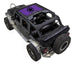 Sun shade for Jeep Wrangler JKU 4-Door by SpiderWebShade; purple stock-printed shade top