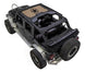 Sun shade for Jeep Wrangler JKU 4-Door by SPIDERWEBSHADE, tan stock-printed shade top installed