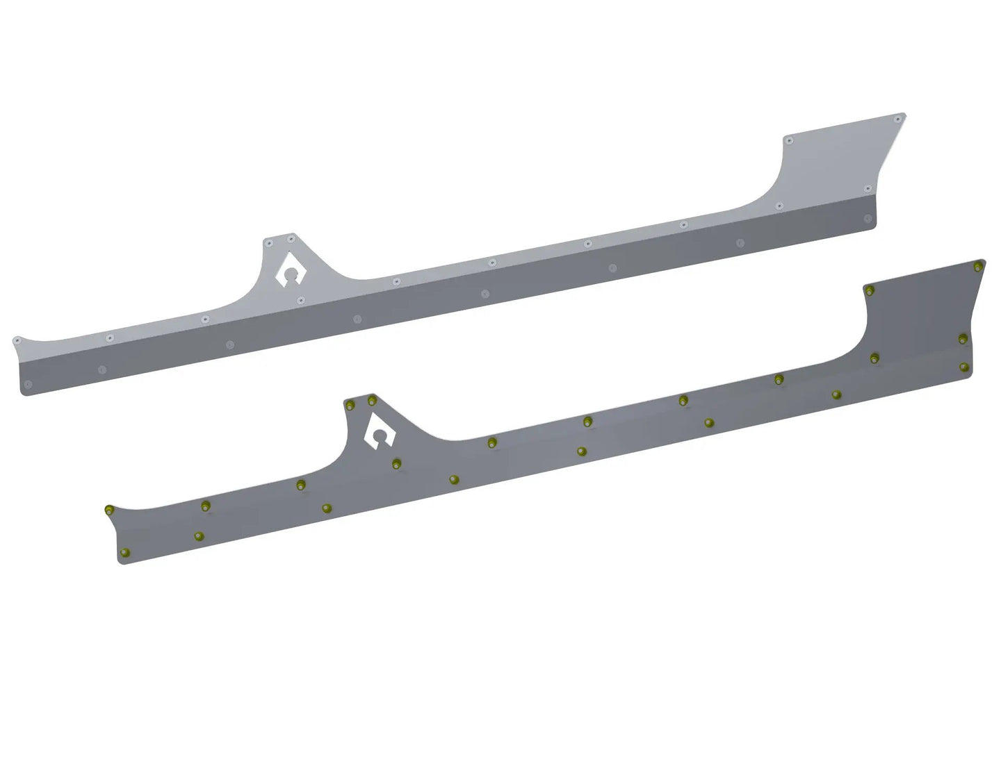 JLU Aluminum Rocker Armor panels (set of 3) Artec Industries gray aluminum rocker guards for Jeep Wrangler JL