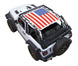 Sun Shade for Jeep Wrangler JL 2-Door by SpiderWebShade with American flag print