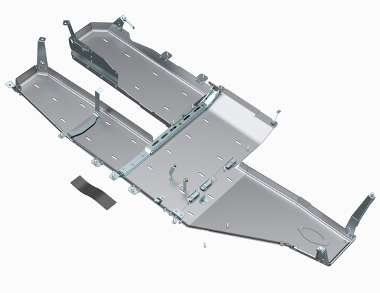 JLU 4XE Belly Pan Skid with Power Pack & Exhaust Skids - Artec Industries