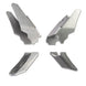 Artec JL-JT Inner C Gussets 4-piece set, silver metal gussets for Jeep Wrangler JL and Gladiator JT frames