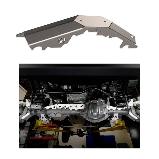 Artec JL-JT APEX Front Axle Armor for Jeep Wrangler JL/JT, gray metal front axle protection plate