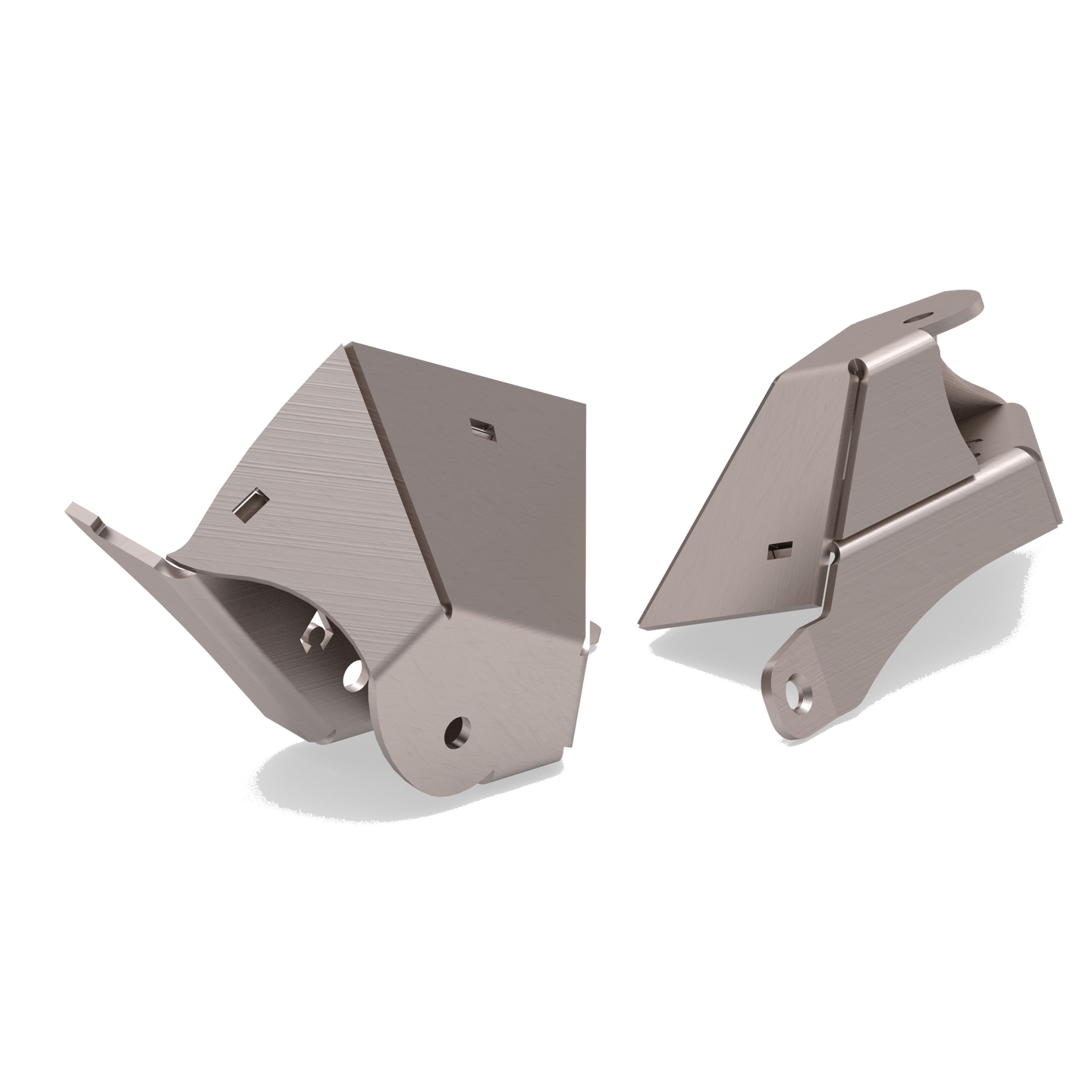 JL JT Replacement HD Front LCA Frame Bracket Pair Artec Industries, silver metal