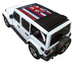 SPIDERWEBSHADE Sun Shade for Jeep Wrangler JLU Sky One Touch Power Top; stock printed flag design