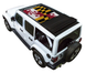 Sun shade top for Jeep Wrangler JLU, SpiderWebShade, Maryland flag print on roof