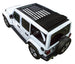 Sun shade top for Jeep Wrangler JLU Sky One Touch Power Top by SpiderWebShade, stock printed flag design
