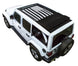 Sun shade for Jeep Wrangler JLU by SpiderWebShade with printed American flag motif on top