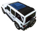 Sun shade for Jeep Wrangler JLU Sky One-Touch Power Top by SPIDERWEBSHADE; blue printed shade top.