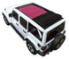 Sun Shade for Jeep Wrangler JLU Sky One Touch Power Top by SpiderWebShade; solid pink shade top installed