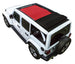 SPIDERWEBSHADE Sun Shade for Jeep Wrangler JLU Sky One Touch Power Top; red and black solid color panels