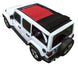 SPIDERWEBSHADE Sun Shade for Jeep Wrangler JLU Sky One Touch Power Top; red and black solid color panels