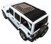 Sun shade for Jeep Wrangler JLU Sky One Touch Power Top by SpiderWebShade, stock printed flag design.