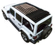 Sun shade for Jeep Wrangler JLU Sky One Touch Power Top by SpiderWebShade, stock printed flag design.