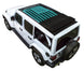 SpiderWebShade sun shade for Jeep Wrangler JLU Sky One Touch Power Top, black folded shade top