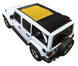 SpiderWebShade sun shade for Jeep Wrangler JLU Sky One Touch Power Top; yellow shade panel