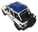 Sun shade for Jeep Wrangler JLU 4-Door by SPIDERWEBSHADE, blue USA flag print