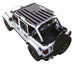 Sun shade top for Jeep Wrangler JLU by SPIDERWEBSHADE with black-gray flag print