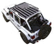 Sun shade top for Jeep Wrangler JLU by SPIDERWEBSHADE with black-gray flag print