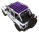 Sun shade SpiderWebShade for Jeep Wrangler JLU 4-Door with purple star-spangled flag roof