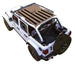 SpiderWebShade Sun Shade for Jeep Wrangler JLU 4-Door with stock printed brown/black American flag roof design