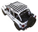 Sun Shade SPIDERWEBSHADE for Jeep Wrangler JLU 4-Door, stock-printed shade top with black American flag design.