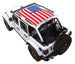 Sun Shade for Jeep Wrangler JLU 4-Door by SPIDERWEBSHADE with American flag roof print