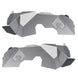 Artec JL/JT Front Inner Fender Liners (2) - silver metal, for Jeep JL/JT