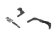 Artec JL-JT A-Pillar Single Surface Light Mount for Jeep Wrangler JL/JT - black metal bracket with mounting hardware