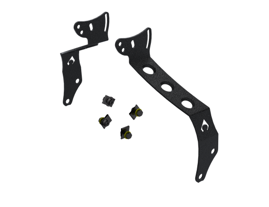JL-JT Front Bumper 20in Light Mount black Artec Industries brackets with mounting hardware