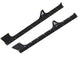 Artec JLU Aluminum Rocker Armor pair, black textured panels with gold mounting bolts and Artec logo cutouts