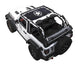 SPIDERWEBSHADE sunshade for Jeep Wrangler JL 2-Door; black stock printed shade top with white star logo.