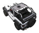 Sun shade top by SpiderWebShade for Jeep Wrangler JL 2-Door, gray stock printed shade with spider emblem.
