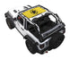 Sun shade top for Jeep Wrangler JL 2-Door by SpiderWebShade, yellow printed shade on white Jeep