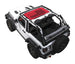 Sun shade SPIDERWEBSHADE for Jeep Wrangler JL 2-Door; red printed shade top with US flag design