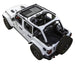 Sun Shade for Jeep Wrangler JLU 4-Door by SpiderWebShade, stock printed shade top (2018–2026)