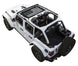 Sun Shade for Jeep Wrangler JLU 4-Door by SpiderWebShade, stock printed shade top (2018–2026)