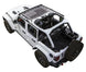 SpiderWebShade sun shade top for Jeep Wrangler JLU 4-Door on white Rubicon