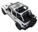 Sun shade top for Jeep Wrangler JLU 4-Door, white SUV, stock printed shade pattern