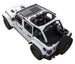 Sun shade SpiderWebShade for Jeep Wrangler JLU 4-Door, stock printed shade top with US flag design