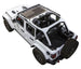 Sun shade top for Jeep Wrangler JLU 4-Door by SpiderWebShade; stock printed American flag design