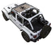 Sun Shade for Jeep Wrangler JLU 4-Door by SpiderWebShade with stock-printed shade top