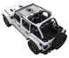 Sun shade top for Jeep Wrangler JLU 4-Door by SpiderWebShade, white with star pattern